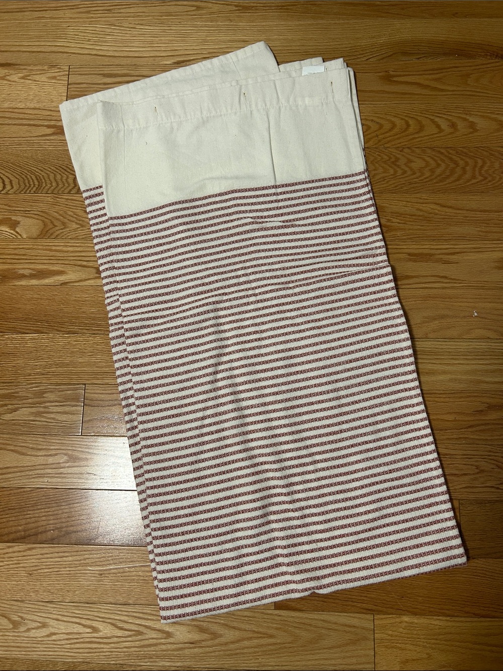 SIMONS Striped Red and White Shower Curtains
